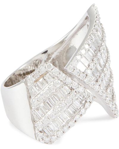 Kavant & Sharart 'origami' Diamond 18k White Gold Asymmetry Ring