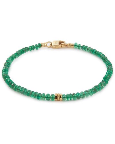 Tateossian 'bamboo' Emerald Bead Bracelet - Green