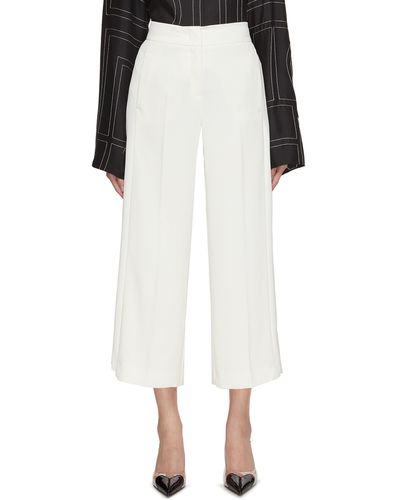Marella Cropped Flared Pants - White
