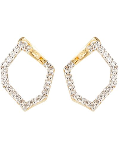 Kavant & Sharart 'origami Link No.5' Diamond 18k Gold Link Earrings - Metallic