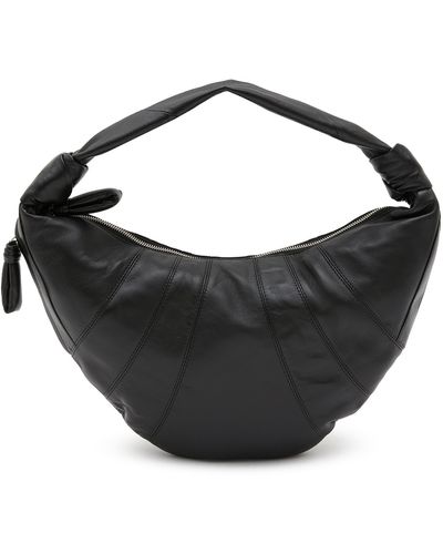 Lemaire Fortune Croissant Leather Bag - Black
