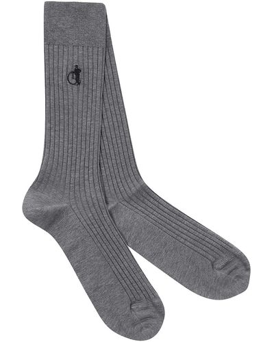 London Sock Company Simply Sartorial Mid-calf Socks - Gray