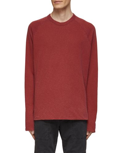 James Perse Vintage Cotton Sweatshirt - Red