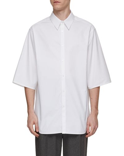 we11done Oversized Quarter Sleeve Shirt - White