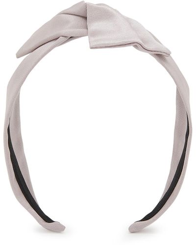 Jennifer Ouellette Side Bow Grosgrain Headband - Metallic