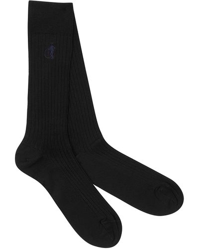 London Sock Company Simply Sartorial Mid-calf Socks - Black