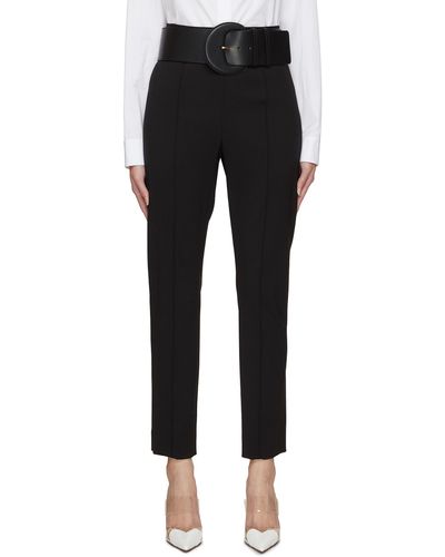 Carolina Herrera Lea Belt Skinny Fit Pants - Black