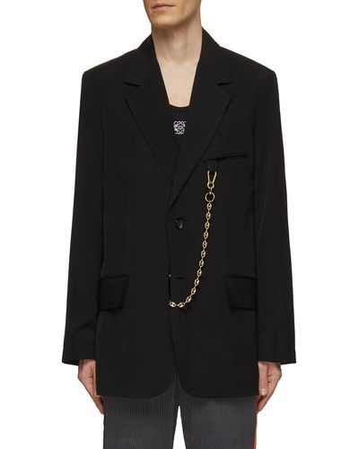 Song For The Mute Oversized Single Breasted Blazer - Black