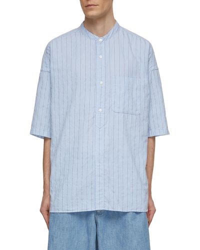 Nanamica Dobby Stripe Shirt - Blue
