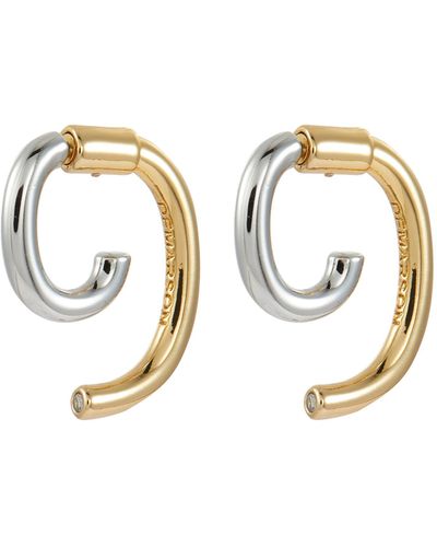DEMARSON Mini Luna 12k Gold Hoop Earrings - Metallic