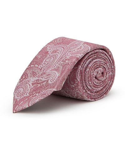 Brunello Cucinelli Paisley Print Silk Tie - Pink