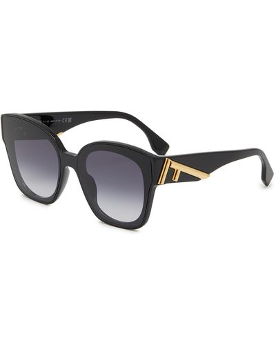 Fendi First Acetate Round Sunglasses - Black