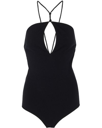 Bottega Veneta Halter Cashmere Bodysuit - Black