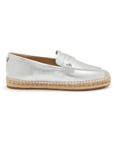 Sam Edelman Kai Espadrilles Leather Flat Loafers - White