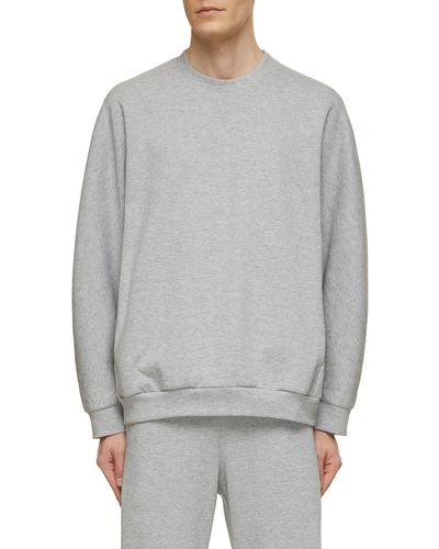 Attachment Cotton Blend Sweatshirt - Gray