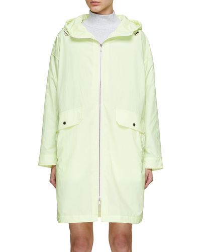 Army by Yves Salomon Hooded Zip Up Parka - White