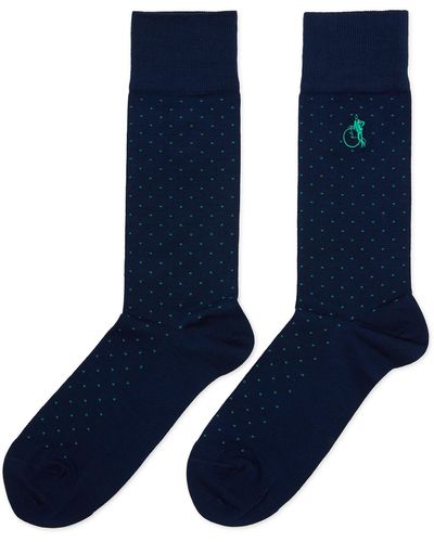 London Sock Company Spot Of Style Mid-calf Socks - Blue