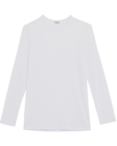 Zimmerli of Switzerland 'pureness' Modal Blend Long Sleeve Undershirt - White