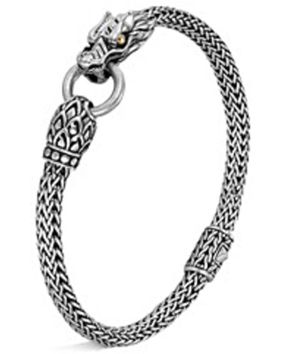 John Hardy 'legends Naga' 18k Gold Sterling Silver Dragon Station Chain Bracelet - White