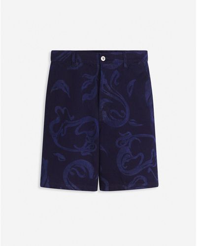 Lanvin Floral Print Shorts - Blue