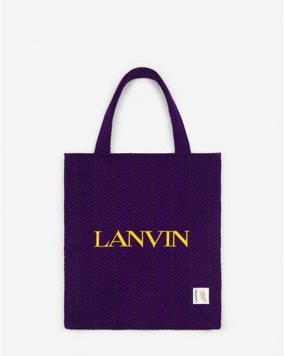 Lanvin X Future Curb Cotton Tote Bag - Purple