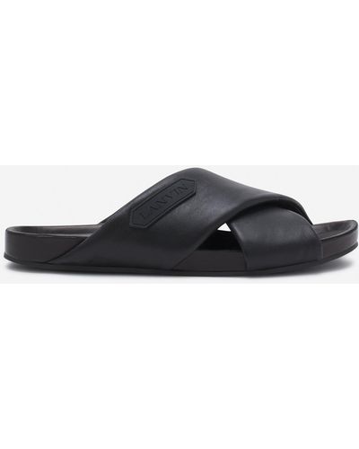Lanvin Tinkle Sandals In Leather - Black
