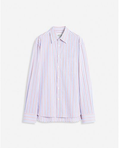 Lanvin Striped Loose Shirt - Purple