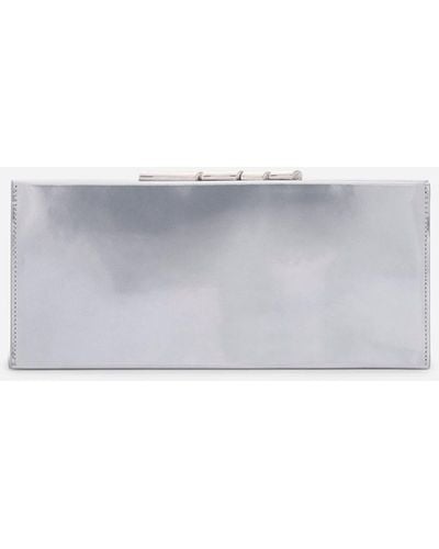 Lanvin Sequence By Metallic Leather Clutch Bag - White