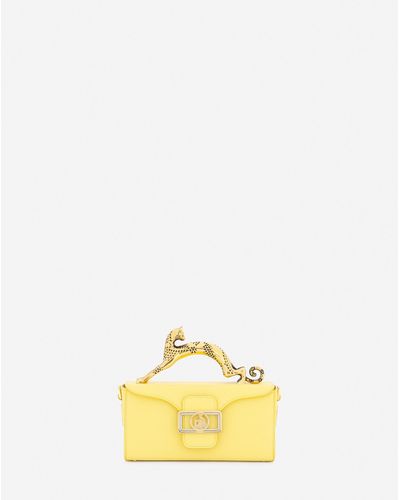 Lanvin Nano Pencil Cat Leather Bag - Yellow