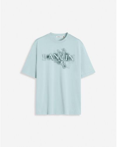 Lanvin X Future Classic Eagle Print T-shirt - Blue