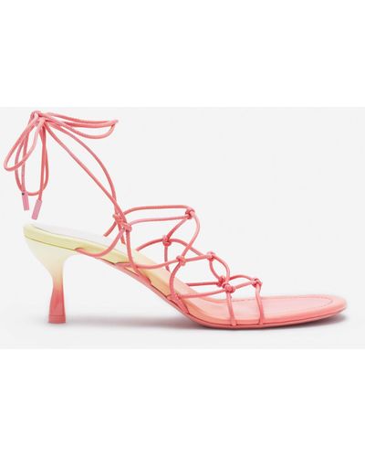 Lanvin Celesta Sandals In Leather - Pink