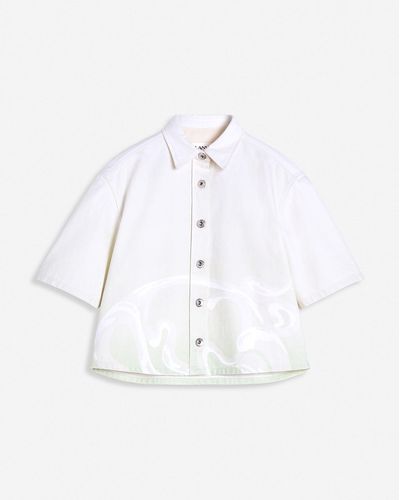 Lanvin Short-sleeved Denim Shirt - White