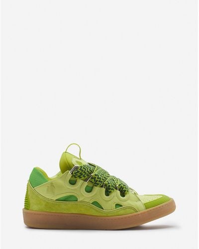 Lanvin Curb Leather Sneakers - Green