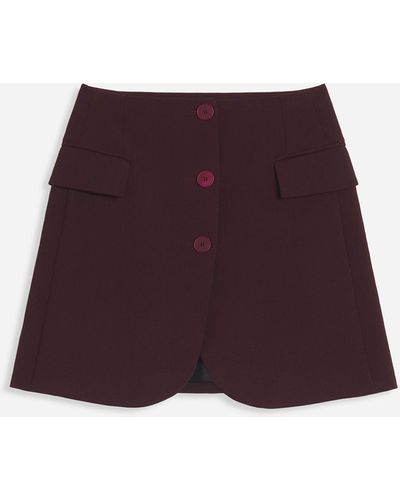 Lanvin High-waisted Short Skirt - Red