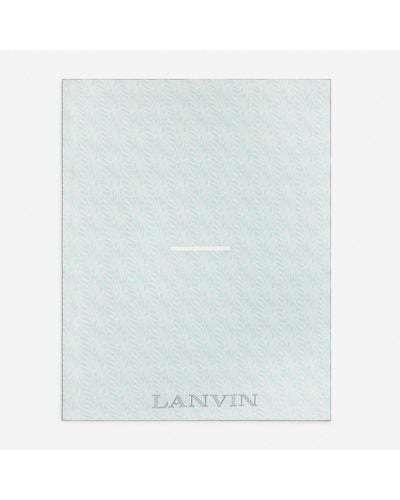 Lanvin Leaf Print Cotton Poncho - Blue