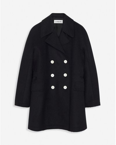 Lanvin Double-breasted Peacoat - Blue