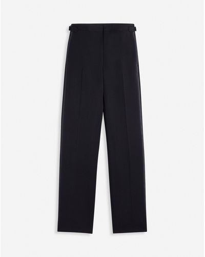 Lanvin Fitted Tailored Pants With Satin Bands - Blue