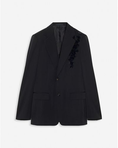 Lanvin Embroidered Single-breasted Jacket - Blue