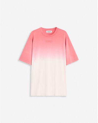 Lanvin Straight Fit T-shirt With A Gradient Effect - Pink