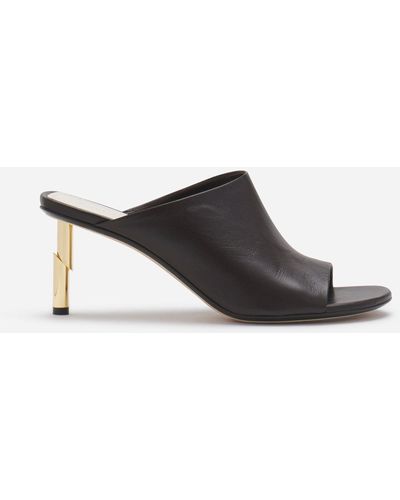 Lanvin Leather Sequence By Mules - Black