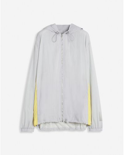 Lanvin X Future Zipped Hoodie With Contrasting Stripes - White