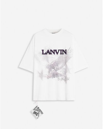 Lanvin X Future Unisex Eagle Print Loose-fit T-shirt - White