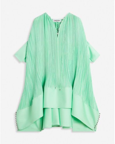 Lanvin Cascade-effect Short Dress - Green