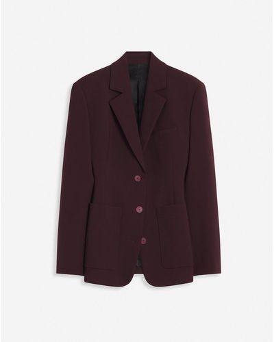 Lanvin Single-breasted Fitted Jacket - Purple