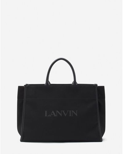 Lanvin In & Out Medium Canvas Tote Bag - Black