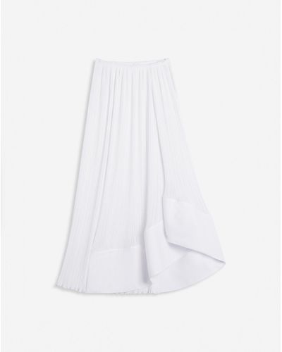 Lanvin Pleated Midi Skirt - White