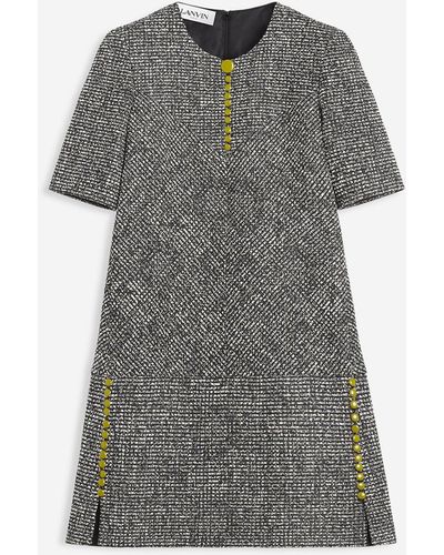 Lanvin Short Buttoned Dress - Gray