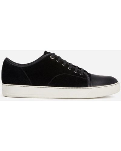 Lanvin Dbb1 Leather And Suede Sneakers - White