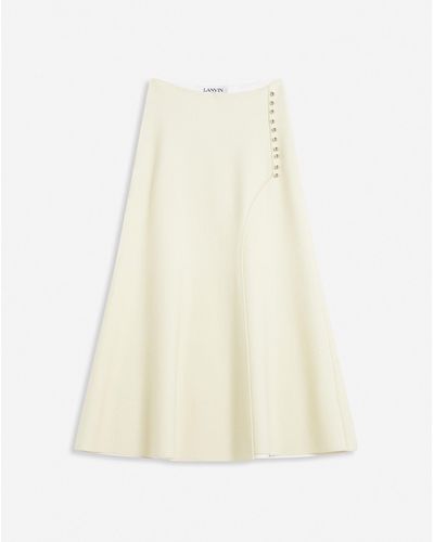 Lanvin Flared Midi Skirt - White
