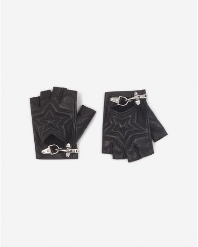 Lanvin X Future Quilted Leather Mittens - Black